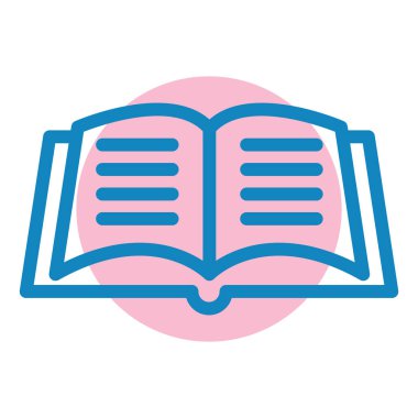 Kitap. Web simgesi basit illüstrasyon