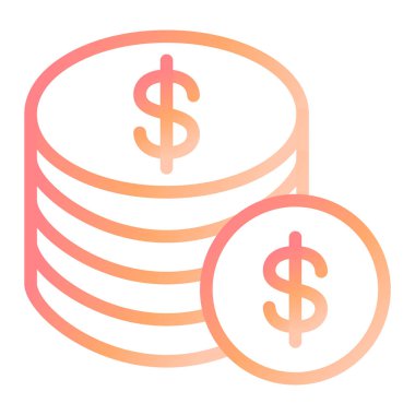 Dolar Sikkeleri. Basit illüstrasyon