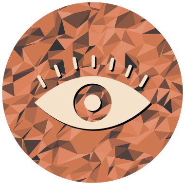 Göz simgesi. Göz vektör sembolünün düz çizimi