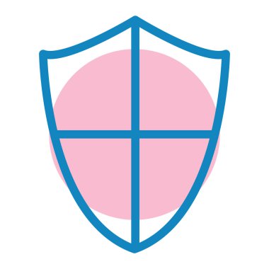 kalkan ikon vektör illüstrasyonu