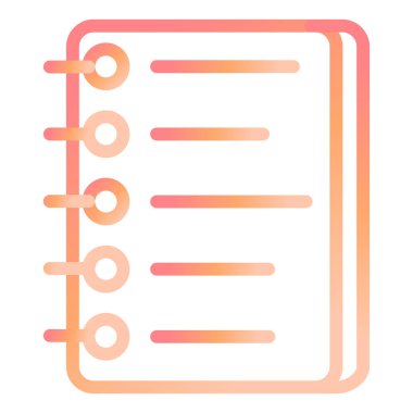 Not defteri. Web simgesi basit illüstrasyon 