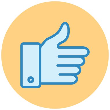 Başparmak yukarı. Web simgesi basit illüstrasyon