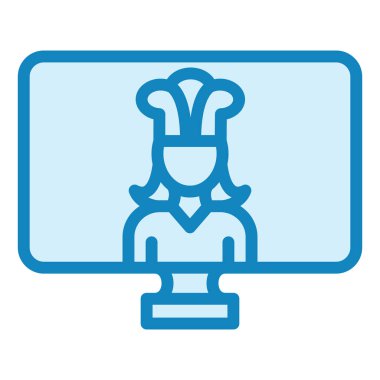 Şef. Web simgesi basit illüstrasyon