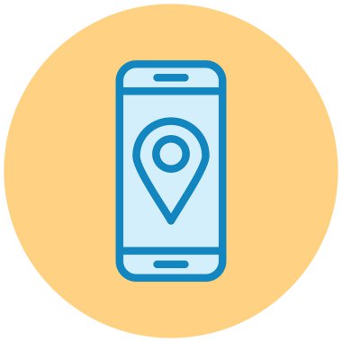 Cep telefonu. Web simgesi basit illüstrasyon