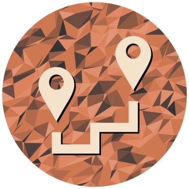 Harita işaretleyici simgesi. Web tasarımı için konum pin vektör simgelerinin düz çizimi