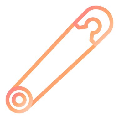 Güvenli iğne vektörü düz renk simgesi