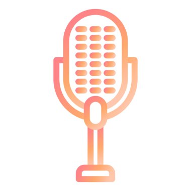 mikrofon simgesi vektör illüstrasyonu