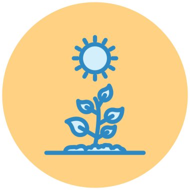 Bitki. Web simgesi basit tasarım