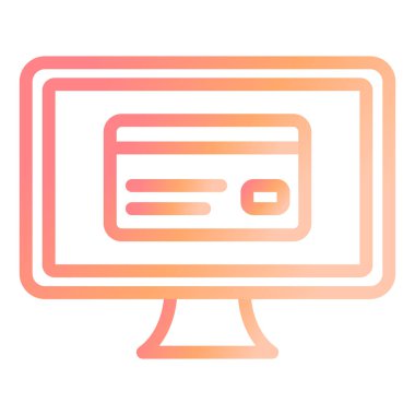 Çevrimiçi Ödeme modern simge vektör illüstrasyonu 