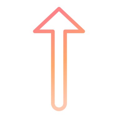 Yukarı Ok modern simge vektör illüstrasyonu 