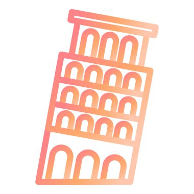 pisa bina simgesi vektör illüstrasyon tasarımı