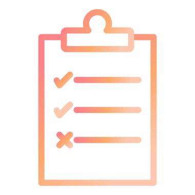 Kontrol listesi. Web simgesi basit illüstrasyon 