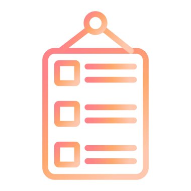 Kontrol listesi simgesi, vektör illüstrasyonu