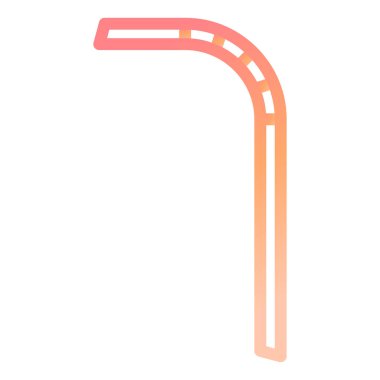 Straw modern simge vektör illüstrasyonu 