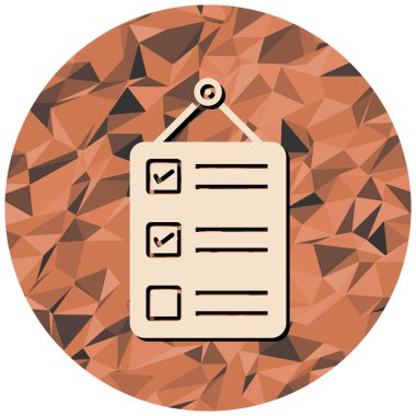 Kontrol listesi. Web simgesi basit illüstrasyon