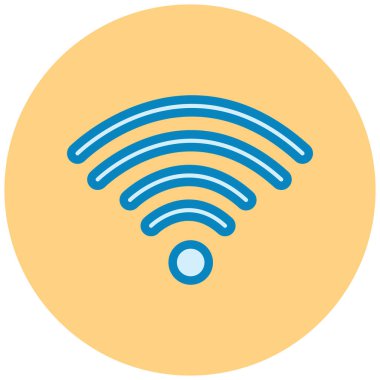 Kablosuz. Web simgesi basit illüstrasyon