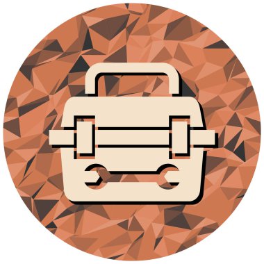 Bir evrak çantasının simgesi, vektör illüstrasyonu