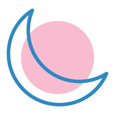 Ay. Web simgesi basit illüstrasyon