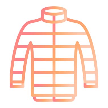 Kabarık ceket. Web simgesi vektör illüstrasyonu