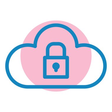 Bulut Güvenliği. Basit illüstrasyon