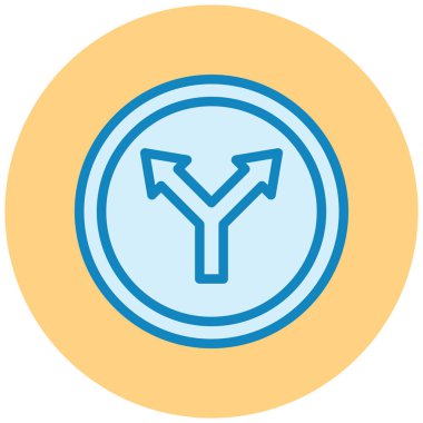 Yol işareti simgesi, vektör illüstrasyonu basit tasarım