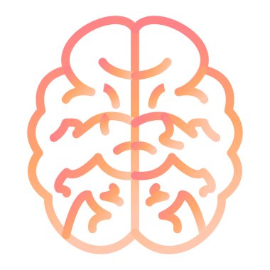 Beyin. Web simgesi basit illüstrasyon