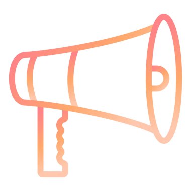 Megafon. Web simgesi vektör illüstrasyonu