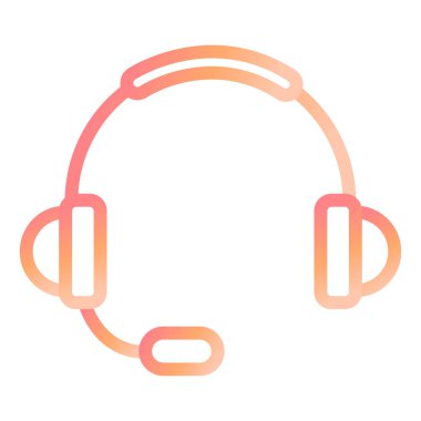 Kulaklık. Web simgesi basit illüstrasyon 