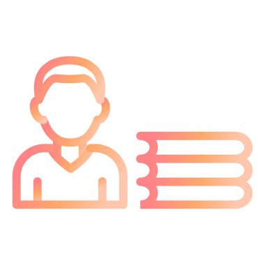 Kütüphaneci. Web simgesi basit illüstrasyon 