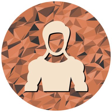 Kadın yüzü ikonu. Kadın avatar. vektör illüstrasyonu