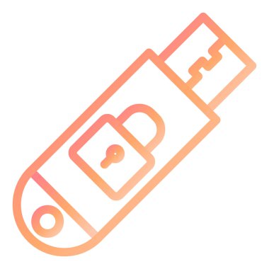 Flash Drive modern simge vektör illüstrasyonunu güvene al 