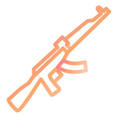 Askeri silah ikonu. özet vektör illüstrasyonu.