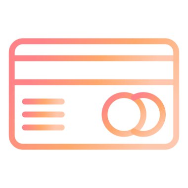 Kredi kartı düz simgesi, vektör illüstrasyonu 