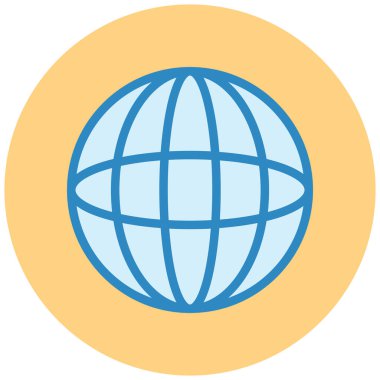 dünya vektörü kabartması düz simge