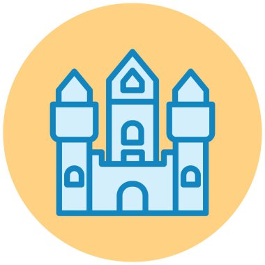 Şato. Web simgesi basit illüstrasyon