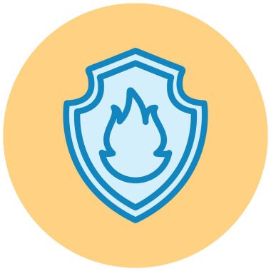 Kalkan. Web simgesi basit illüstrasyon