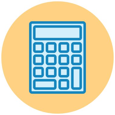 Hesap makinesi. Web simgesi basit illüstrasyon