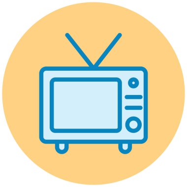 Televizyon. Web simgesi basit illüstrasyon