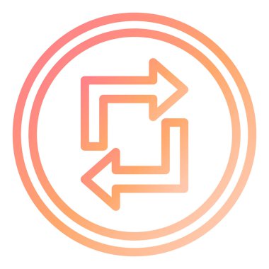 Modern simge vektör illüstrasyonunu döndür 