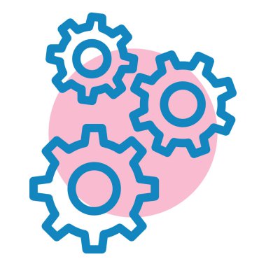 dişli simgesi vektör illüstrasyonu