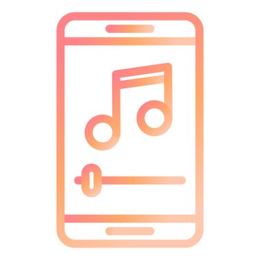 Müzik çalar. Web simgesi basit illüstrasyon 