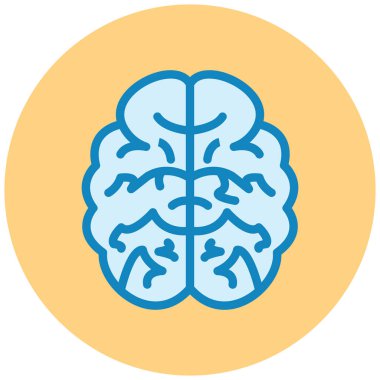 Beyin. Web simgesi basit illüstrasyon