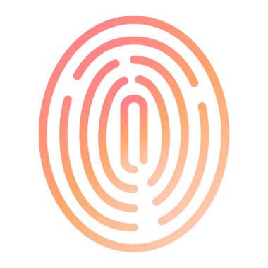 Parmak izi modern simge vektör illüstrasyonu