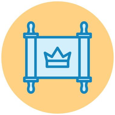 Taç. Web simgesi basit illüstrasyon