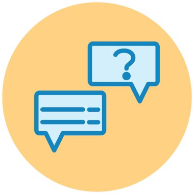 Konuş. Web simgesi basit illüstrasyon