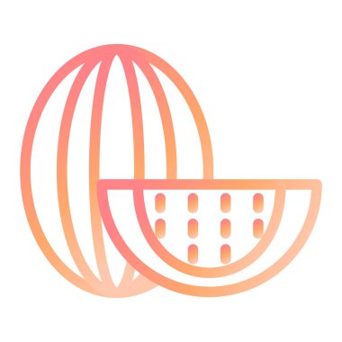 Karpuz modern ikon vektör çizimi