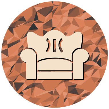 Kanepe. Web simgesi basit illüstrasyon