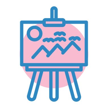 Şövale simge vektör çizim