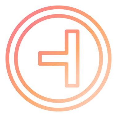 Yan Yol Sol Modern ikon vektör çizimi 