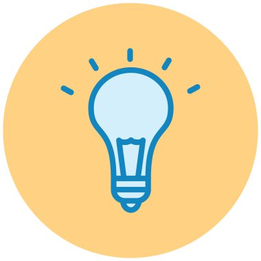 Ampul. Web simgesi basit illüstrasyon